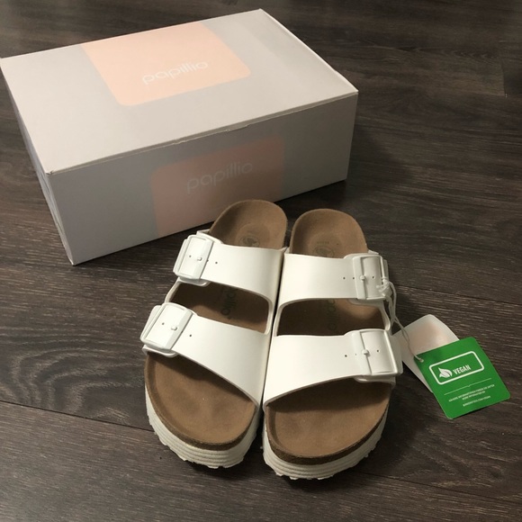 Birkenstock Shoes - Arizona Platform Vegan Birkenstock Papillio